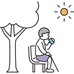 A Person Who Takes A Break On A Bench In The Shade SVG Icon
